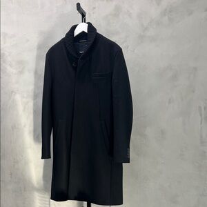 Men's Black Wool Coat